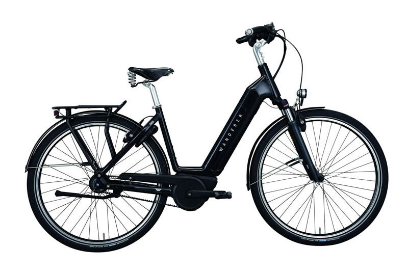 Wanderer E600 R8 28 Zoll E-Bike 8-Gang Rücktrittbremsnabe 500Wh Akku schwarz Bosch Rahmenhöhe: 49 cm
