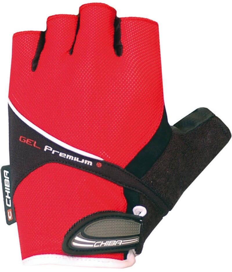 Chiba Radhandschuh Gel Premium, rot, Größe: Größe: M
