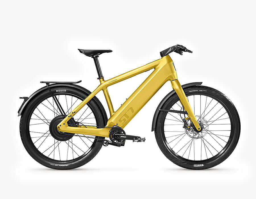 Stromer ST7 Laun Edtion 45km/h E-Bike elektronische 12-Gang Getriebeschatlung 1440 Watt 12 Gang Getriebeschaltung gold Stromer Rahmenhöhe: L